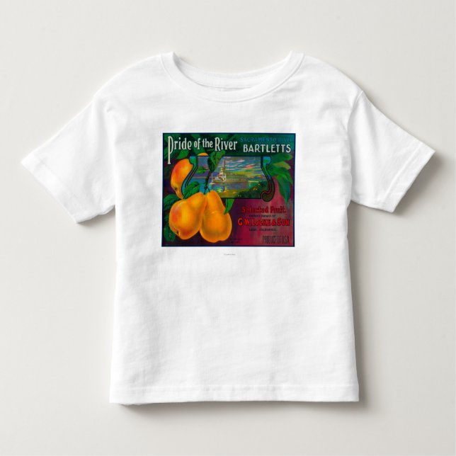 Pride of the River Pear Crate LabelLocke, CA Toddler T-Shirt (Front)