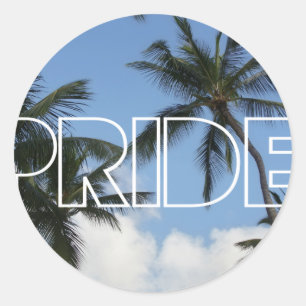 Pride Palms Classic Round Sticker