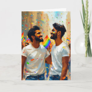 Pride Parade Embrace Card