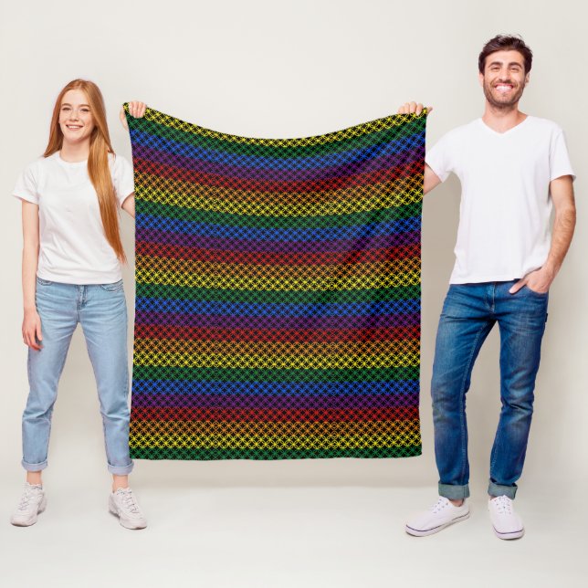 Pride Patterns | Interlocking Circles Fleece Blanket (In Situ)