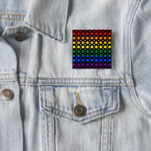 Pride Patterns Polka Dots 15 Cm Square Badge