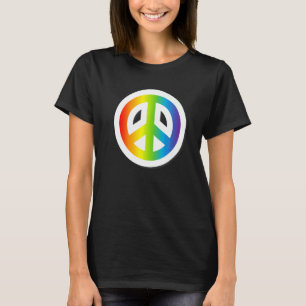 Pride Peace Sign Love Rainbow Graphic Tees Lgbtq+