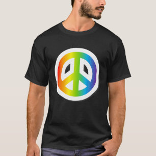 Pride PEACE SIGN Love Rainbow Graphic Tees LGBTQ