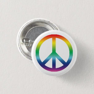 Pride Peace symbol Anti War lgbt lgbtq gay rainbow 3 Cm Round Badge
