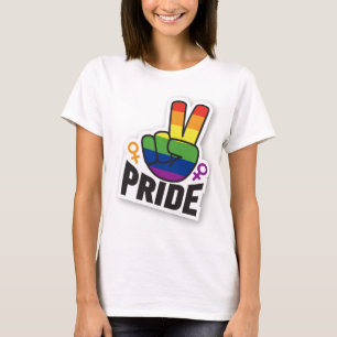 Pride Peace white womens T-Shirt