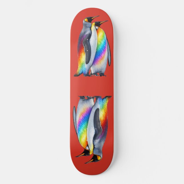 Pride Penguins Stand Together Skateboard (Front)