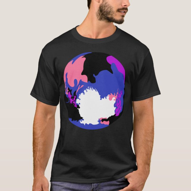 Pride Planets - Pluto - Genderfluid Pride T-Shirt (Front)