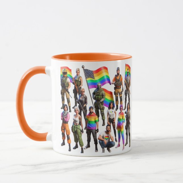 Pride Player Characters: Illustrations of gaming c Mug (Left)