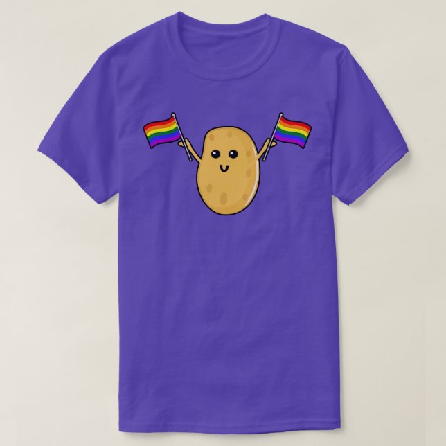 Pride Potato With LGBTQ Flags T-Shirt (Design Front)