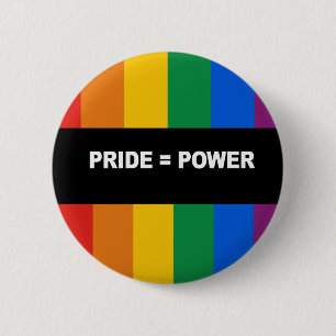 Pride = Power Bumper Sticker 6 Cm Round Badge