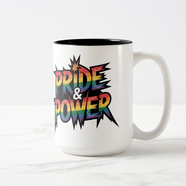 Pride & Power LGBTQ  Two-Tone Coffee Mug (Right)