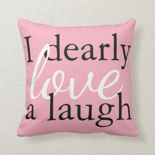 Pride & Prejudice Pink Jane Austen Quote Pillows
