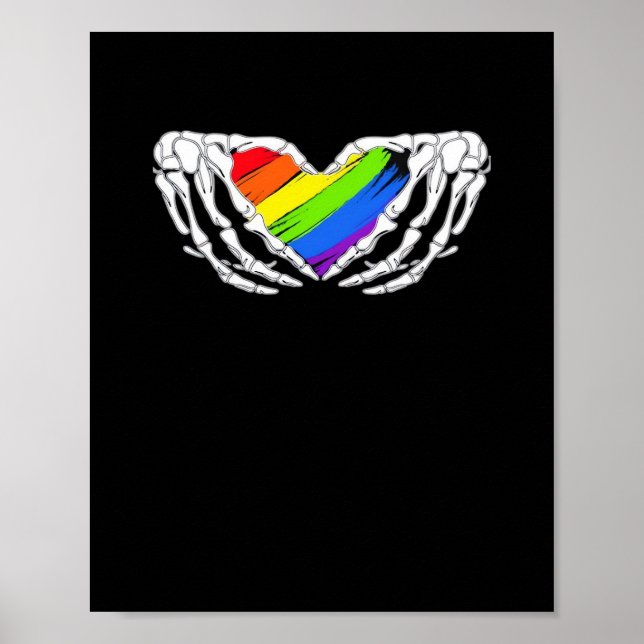 Pride - Pride Skeleton Hands With Heart 2 Classic Poster (Front)