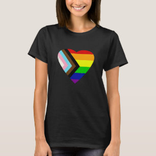 Pride Progress Rainbow Flag LGBT + Trans und Queer T-Shirt
