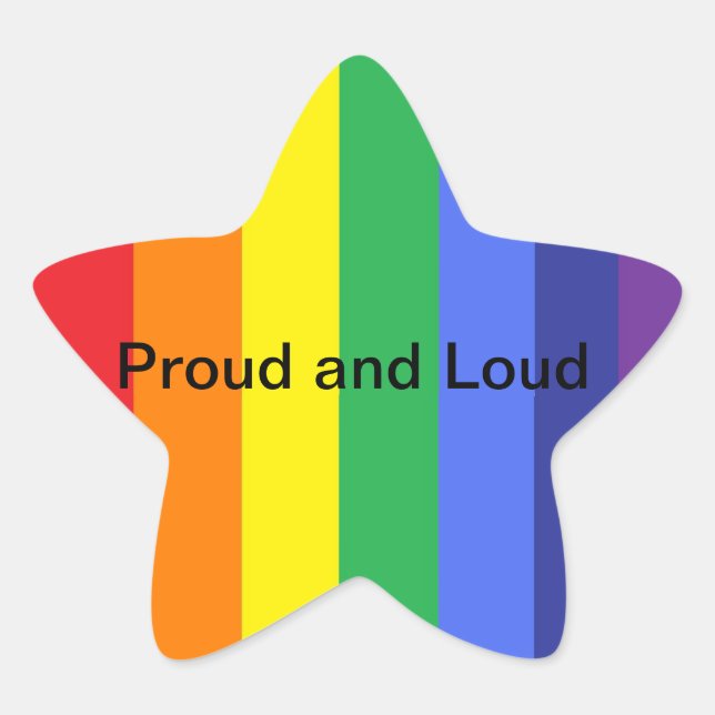 Pride - Proud and Loud Star Sticker (Front)