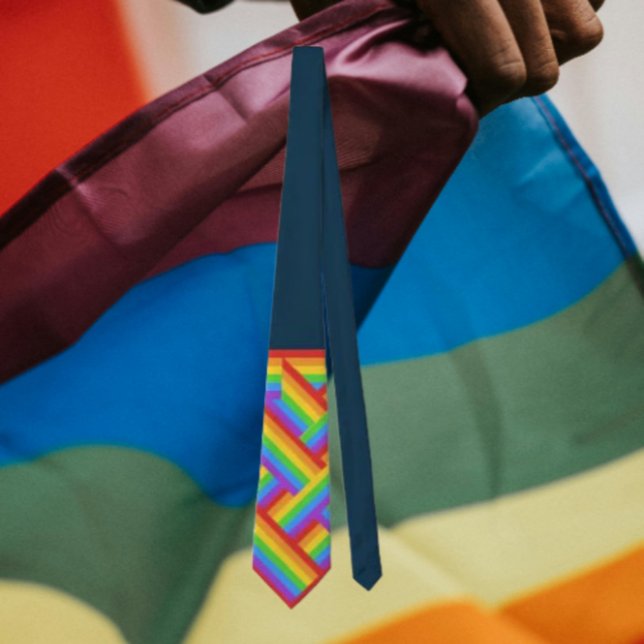 Pride Quarter: Rainbow Flag Accent Tie (Creator Uploaded)