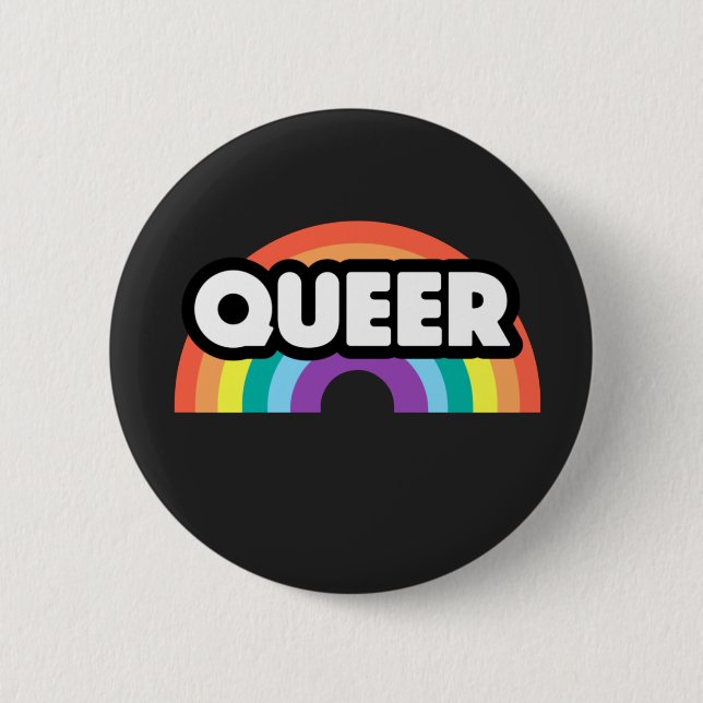 pride- Queer rainbow love is love.       6 Cm Round Badge (Front)