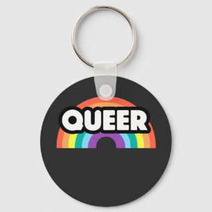 pride- Queer rainbow love is love.      Key Ring