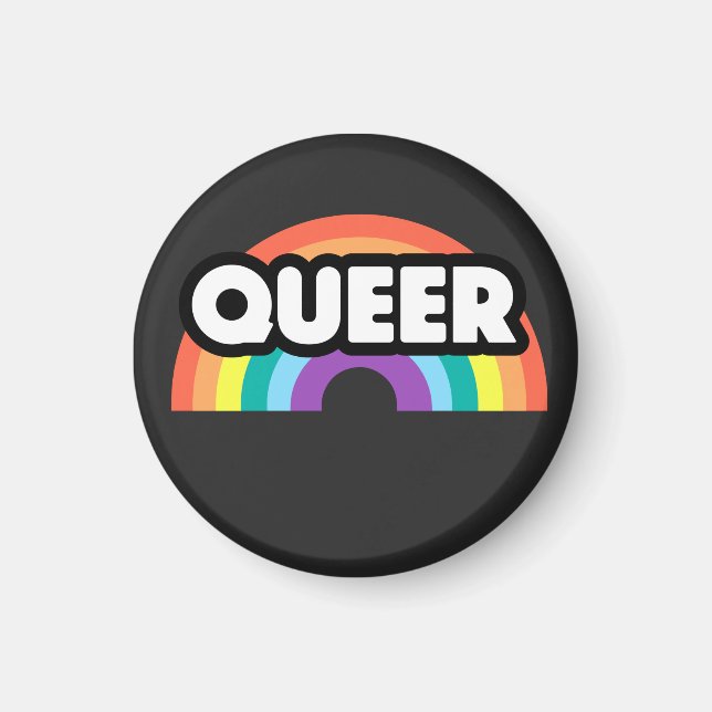 pride- Queer rainbow love is love.           Magnet (Front)