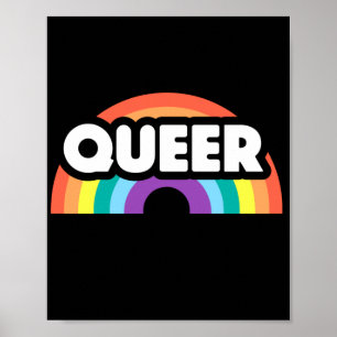 pride- Queer rainbow love is love. Poster