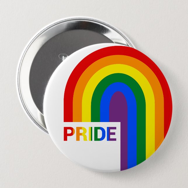 Pride Rainbow 10 Cm Round Badge (Front & Back)