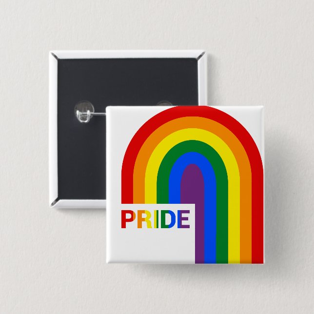 Pride Rainbow 15 Cm Square Badge (Front & Back)