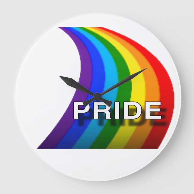 PRIDE RAINBOW #1 LARGE CLOCK (Front)