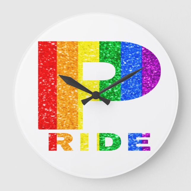 PRIDE RAINBOW #4 LARGE CLOCK (Front)