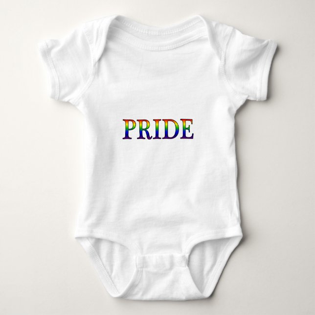 Pride -- Rainbow background Baby Bodysuit (Front)