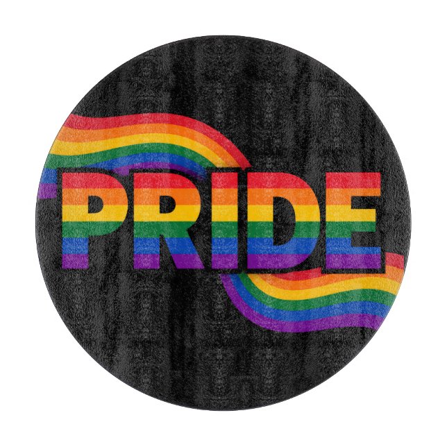Pride Rainbow Celebration Cutting Board (Front)