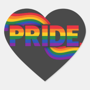Pride Rainbow Celebration Heart Sticker