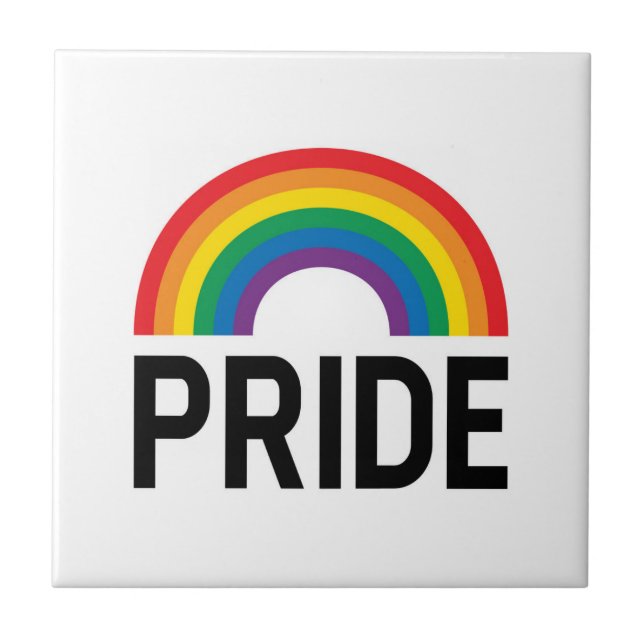 Pride Rainbow Ceramic Tile (Front)