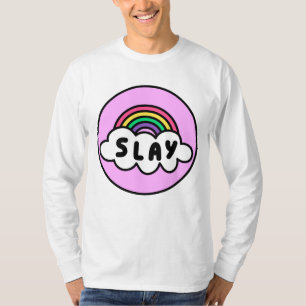 Pride- rainbow colour with clouds. T-Shi T-Shirt