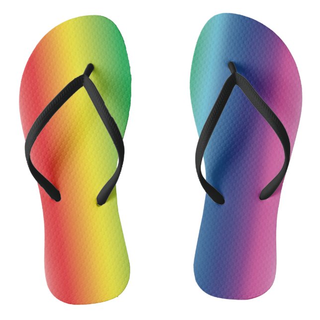 pride rainbow colours lgbt thongs (Footbed)