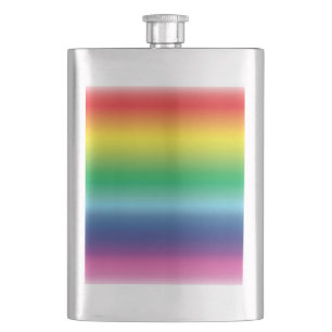 Pride rainbow colours lgbtq gay flag - hip flask
