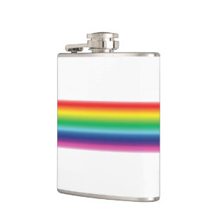 Pride rainbow colours lgbtq gay flag - hip flask