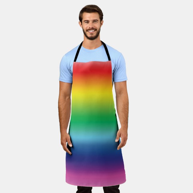 Pride rainbow colours lgbtq lgbt gay Flag pattern  Apron (Worn)