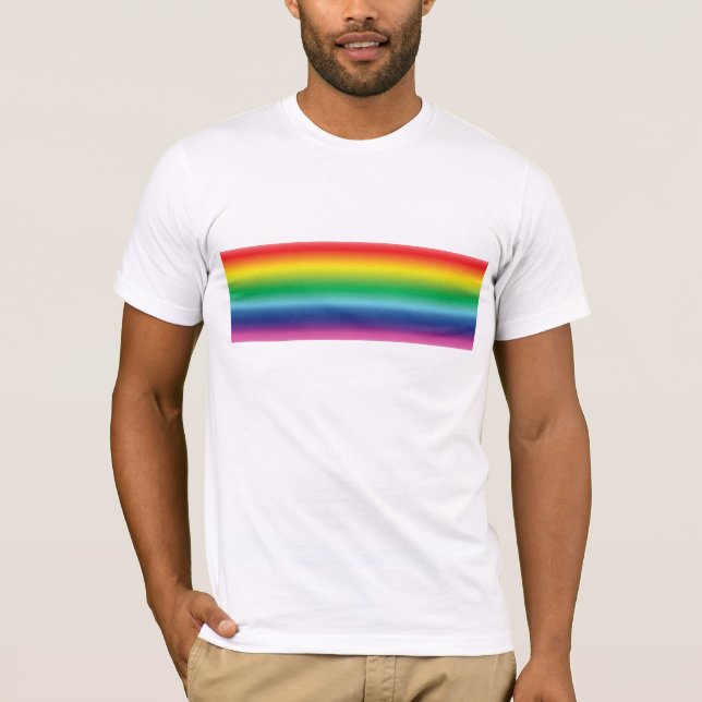Pride rainbow colours lgbtq lgbt gay flag pattern T-Shirt (Front)