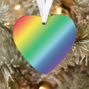 Pride rainbow colours pattern lgbtq lgbt Christmas Ornament