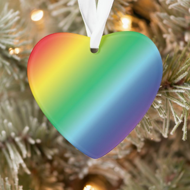 Pride rainbow colours pattern lgbtq lgbt Christmas Ornament (Tree)