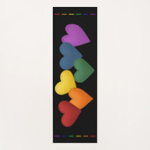 PRIDE Rainbow Colours Stitched Hearts