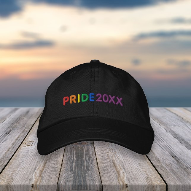 Pride Rainbow Custom Year Embroidered Hat (Creator Uploaded)