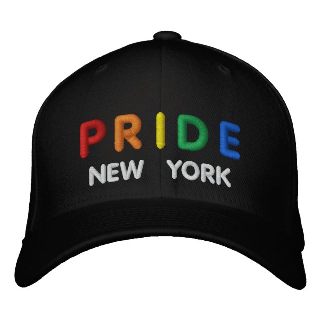 PRIDE Rainbow Embroidered Hat (Front)