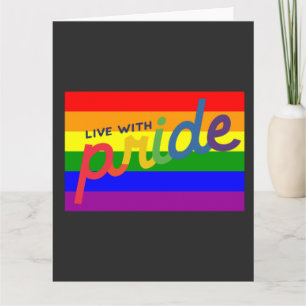 pride rainbow flag      card