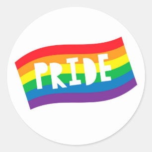 Pride Rainbow Flag Classic Round Sticker