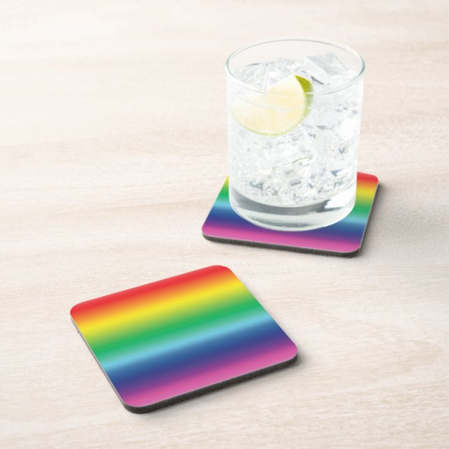 pride rainbow flag colour lgbt lgbtq coaster (Right Side)
