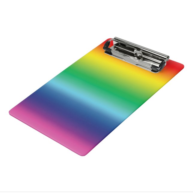 pride rainbow flag colour lgbt mini clipboard (Angled3)