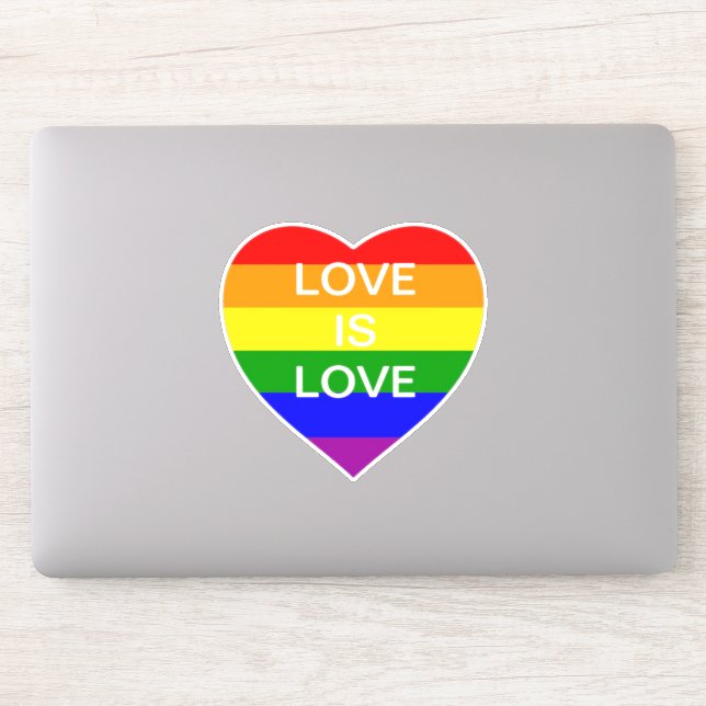 Pride rainbow flag heart Gay Pride love is love (Computer)