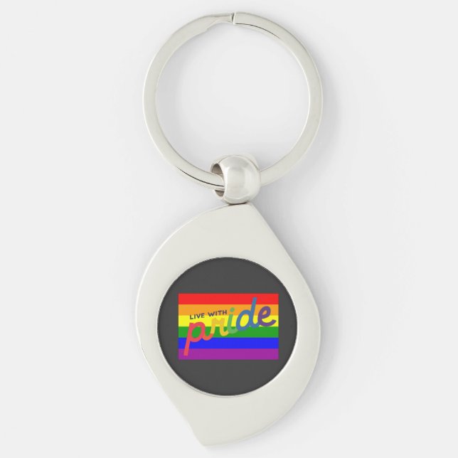 pride rainbow flag    keychain (Front)