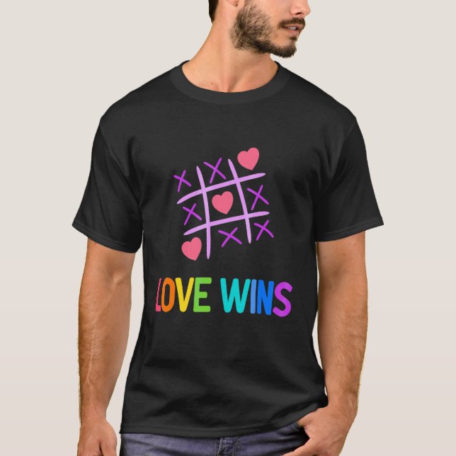Pride Rainbow Flag Love Wins Tic Tac Toe  Lgbt Pri T-Shirt (Front)